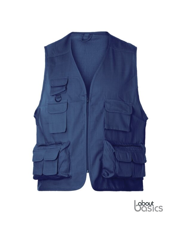 ABOUT BASICS RISE REPORTER VEST - NAVY BLUE - ERGASIA STORES
