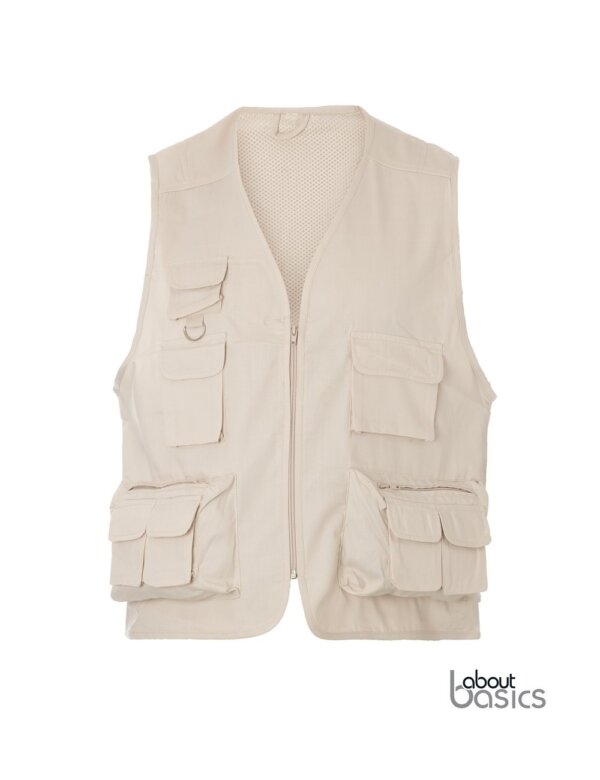 ABOUT BASICS RISE REPORTER VEST - WHITE - ERGASIA STORES
