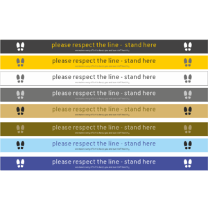 Αυτοκόλλητη γραμμή "Please respect the line"