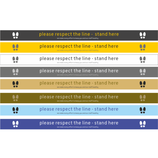 Αυτοκόλλητη γραμμή "Please respect the line"