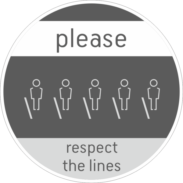 Αυτοκόλλητο basic rules "Respect the line"