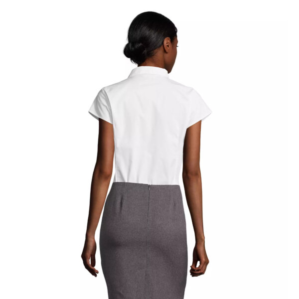 SOLS EXCESS WOMEN SHORT SLEEVE SHIRT - MODEL WHITE BACK - ERGASIA STORES