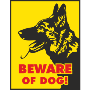 Πινακίδα "BEWARE OF DOG" 1