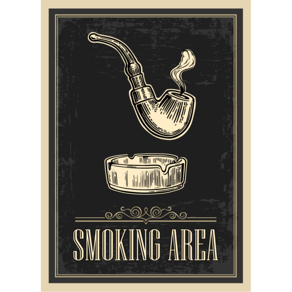 Πινακίδα "SMOKING AREA" 2