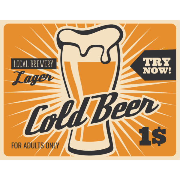 Διακοσμητική Πινακίδα "COLD BEER" 2