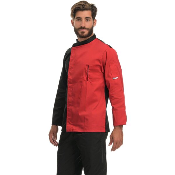 EGOCHEF FANG CHEF JACKET - RED - ERGASIA STORES