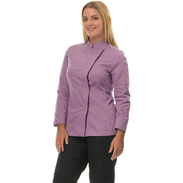 EGOCHEF GIRL WOMAN CHEF JACKET - LILA - ERGASIA STORES