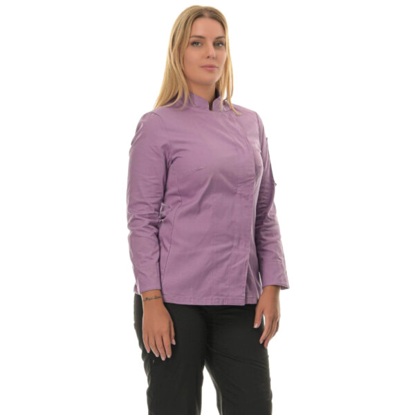 EGOCHEF GIRL WOMAN CHEF JACKET - LILA - ERGASIA STORES