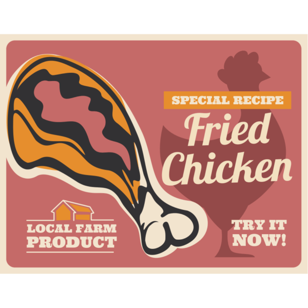 Διακοσμητική Πινακίδα "FRIED CHICKEN"