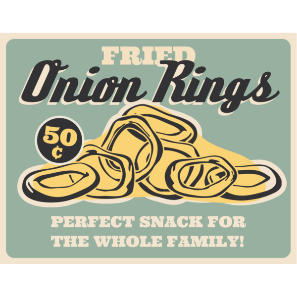 Διακοσμητική Πινακίδα "ONION RINGS"