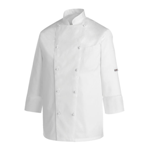 EGOCHEF ANDREA PIPING CHEF JACKET - WHITE WHITE - ERGASIA STORES