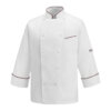 EGOCHEF ANDREA PIPING CHEF JACKET - WHITE BORDAEUX - ERGASIA STORES