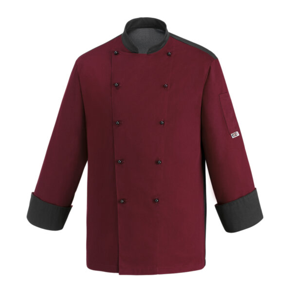 EGOCHEF COLOR ML CHEF JACKET - BORDAEUX - ERGASIA STORES