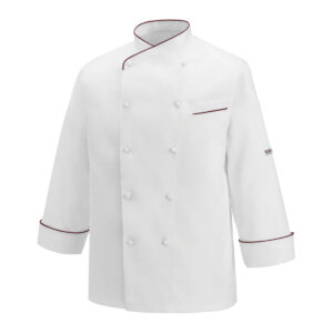 EGOCHEF GERARD CHEF JACKET - WHITE BORDAEUX - ERGASIA STORES