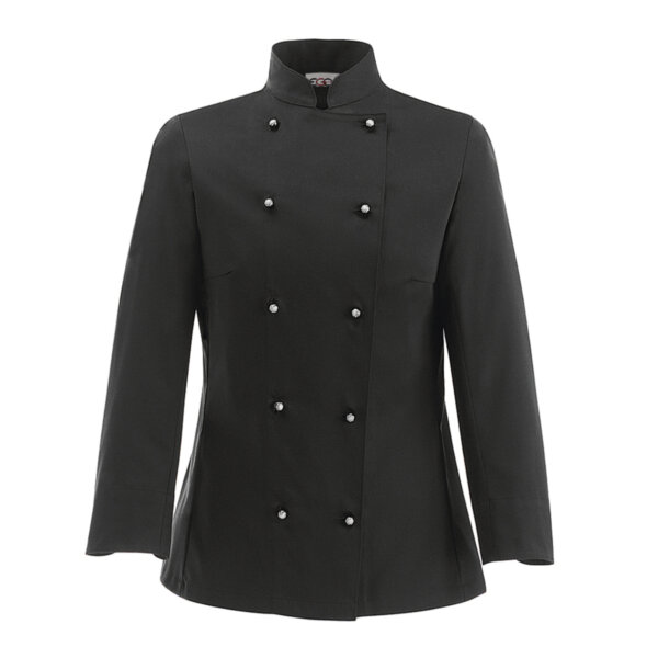 EGOCHEF LADY WOMAN CHEF JACKET - BLACK - ERGASIA STORES