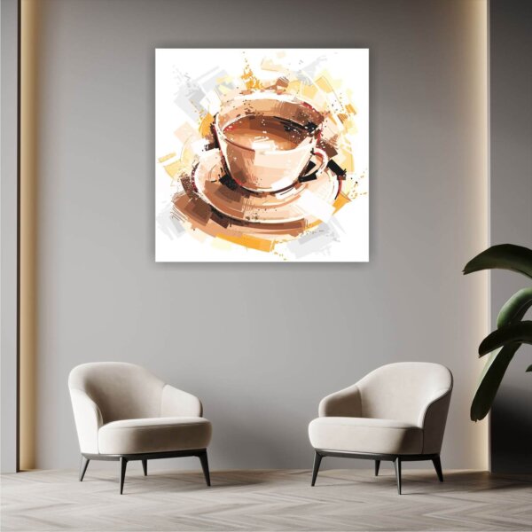Coffee Frame Coffee Cup Gold Art