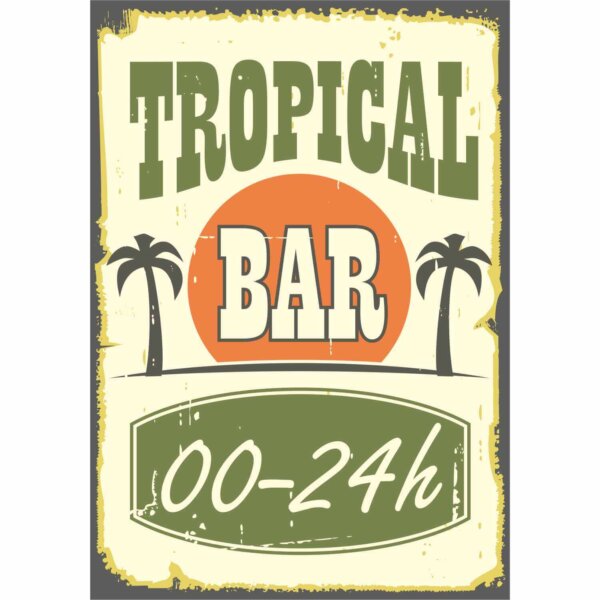 Διακοσμητική Πινακίδα "TROPICAL BAR"