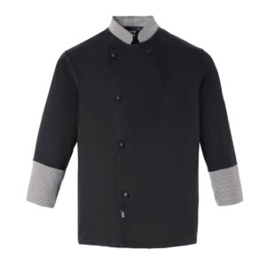 AXON MERLOT CHEF JACKET - JACKET BLACK - ERGASIA STORES
