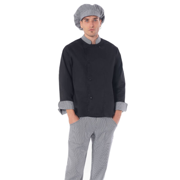 AXON MERLOT CHEF JACKET - JACKET BLACK - ERGASIA STORES (1) (1)