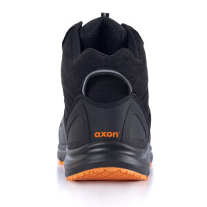 AXON SPORTIVE O2 SR WORKING SHOES - BLACK ORANGE BACK - ERGASIA STORES (1)
