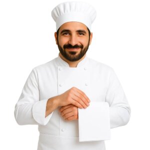 EGOCHEF white chef towel - Model - Ergasia Stores