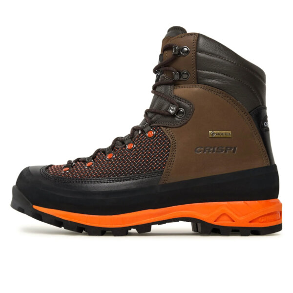 CRISPI Track GTX TREKKING BOOTS - BLACK BROWN ORANGE OTHER SIDE - ERGASIA STORES