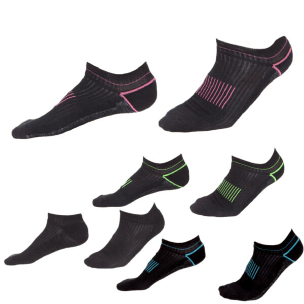 MS SOCKS Coolmax low-cut socks - BLUE PINK GREEN BLACK - ERGASIA STORES