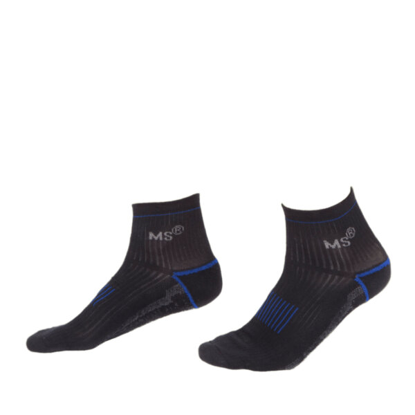 MS SOCKS Coolmax mid-cut socks - BLACK BLUE - ERGASIA STORES