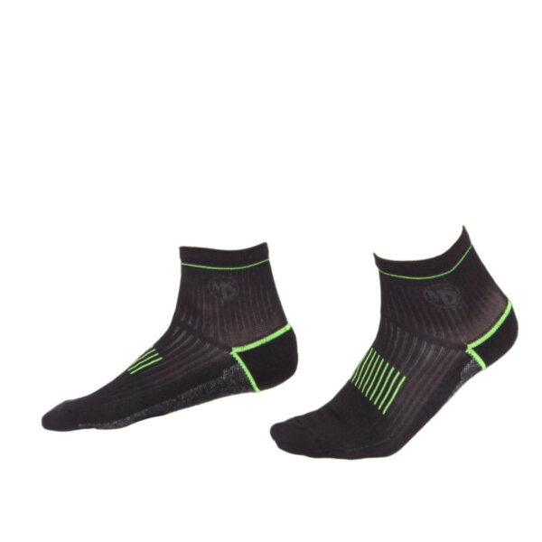 MS SOCKS Coolmax mid-cut socks - BLACK GREEN - ERGASIA STORES