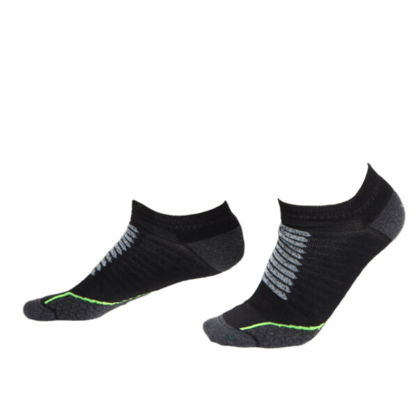 MS SOCKS Technical low-cut socks - BLACK GREEN - Ergasia Stores