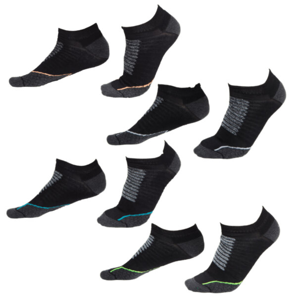 MS SOCKS Technical low-cut socks - BLACK ORANGE -
