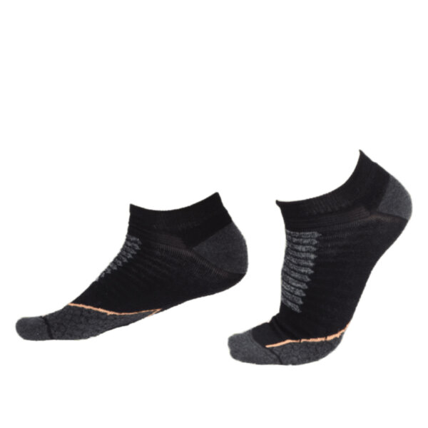 MS SOCKS Technical low-cut socks - BLACK ORANGE - (1)