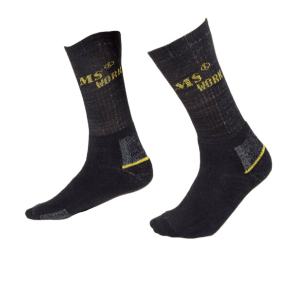 MS SOCKS Work Socks Medium MS - GREY BLACK - ERGASIA STORES